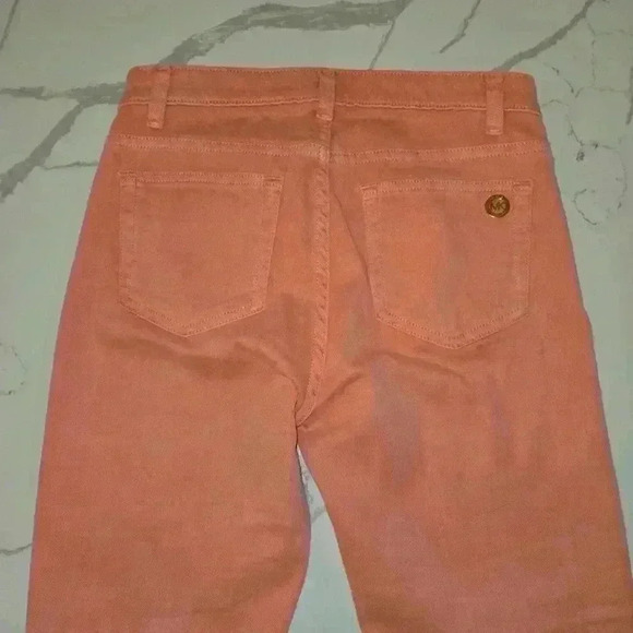 Michael Kors Izzy Cropped Ankle Skinny Stretch Womens Jean Pink Size 4 - Picture 3 of 11